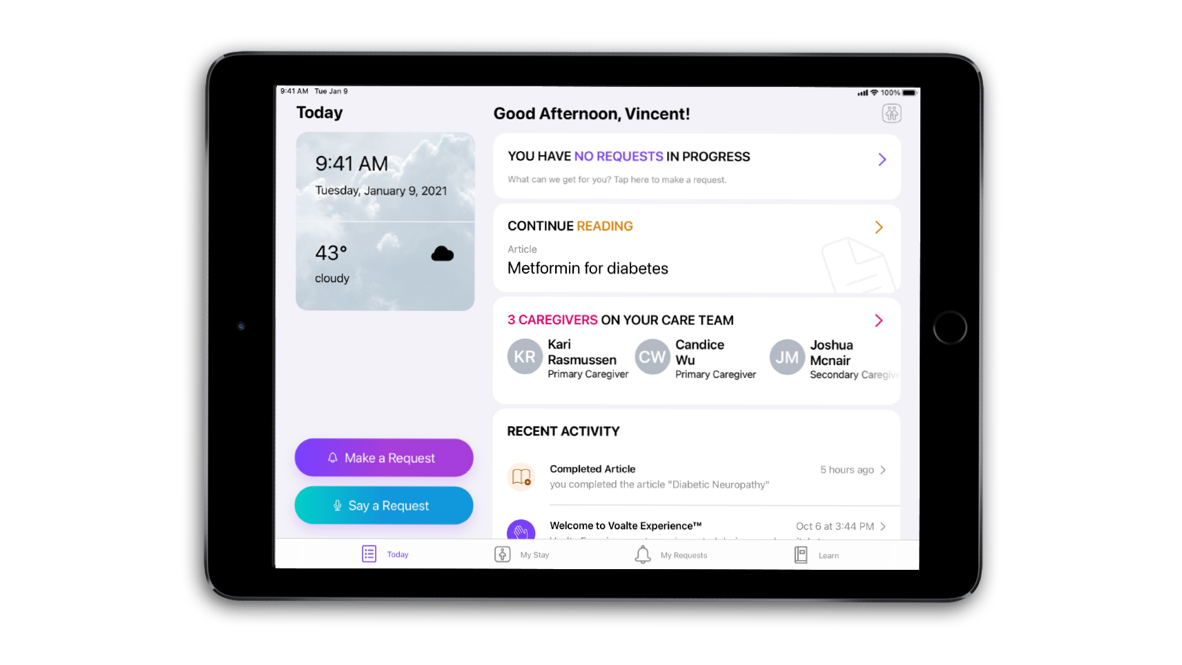 screenshot of Voalte Platform